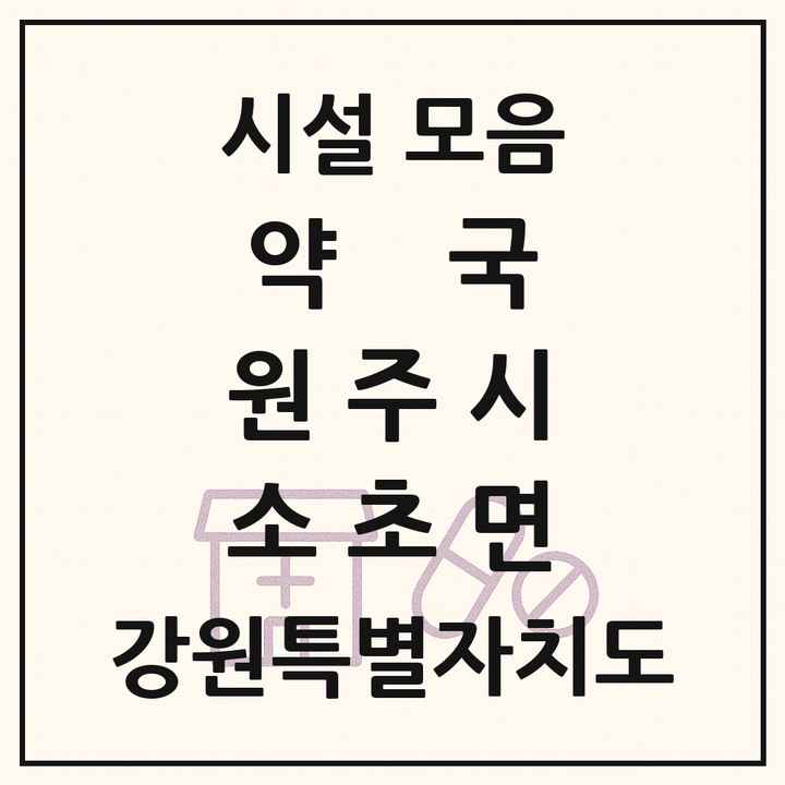 강원특별자치도 원주시 소초면 약국 목록